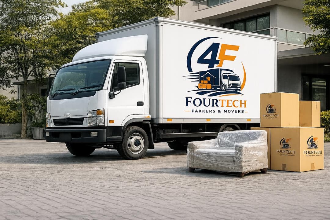 Fourtech Packers and Movers cargo truck